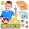 TOOKY TOY Drewniana Zabawka Edukacyjna do Nauki Liczenia Na Palcach Dodawanie i Odejmowanie