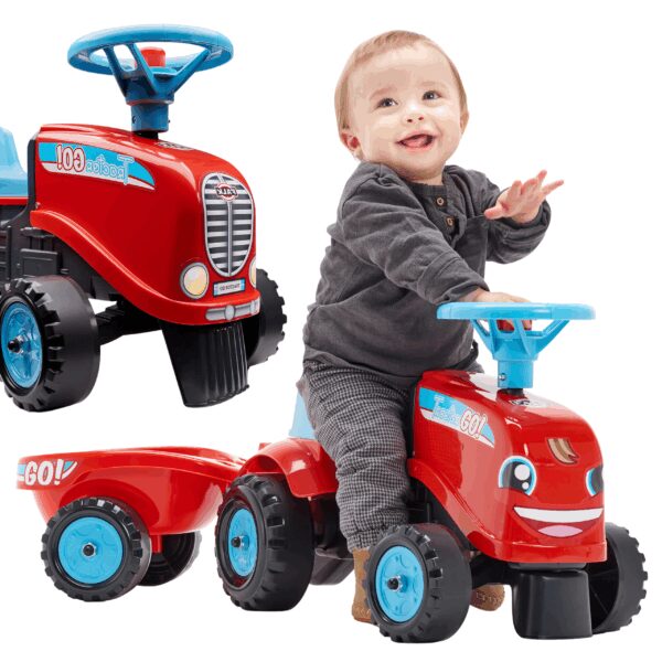 FALK Jeździk Traktor Go! z Przyczepą Czerwony 1-3 lat