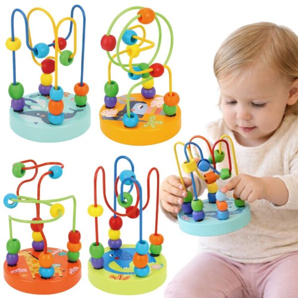 TOOKY TOY Drewniana Edukacyjna Pętla Motoryczna Labirynt Przeplatanka