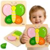 VIGA Pierwsze drewniane Puzzle maluszka Motylek
