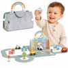 TOOKY TOY Zestaw Mini Miasto Przenośny Zestaw Torba Samochody