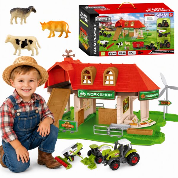 WOOPIE Zestaw Farma Zagroda Traktory + Figurki 42 el.
